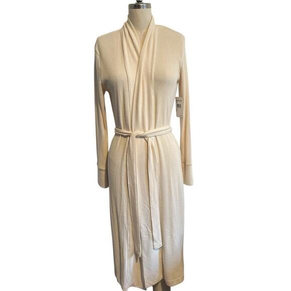 NWT P.J. Salvage Peachy Rib Knit Robe Stone XS - Picture 1 of 11